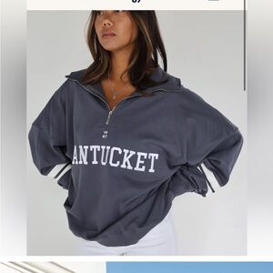 Gray Nantucket Quarter-Zip Sweatshirt